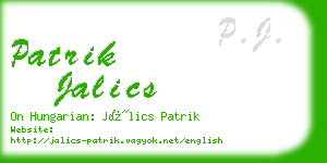 patrik jalics business card